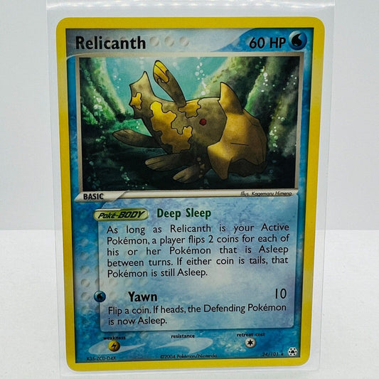 Pokémon Relicanth 24/101 EX Hidden Legends 2004 Pokemon Non Holo Rare Card LP-EX