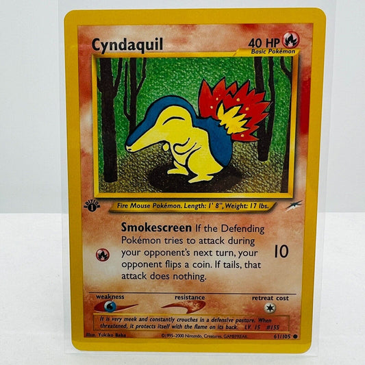 Pokémon Cyndaquil 1st Edition 61/105 Neo Destiny WOTC Pokemon Common Card NM-MT