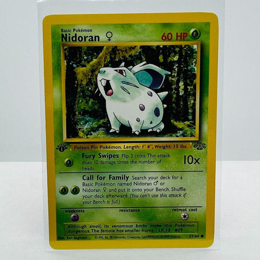 Pokémon Nidoran 1st Edition 57/64 Jungle WOTC 1999 Pokemon Common Card NM-MT