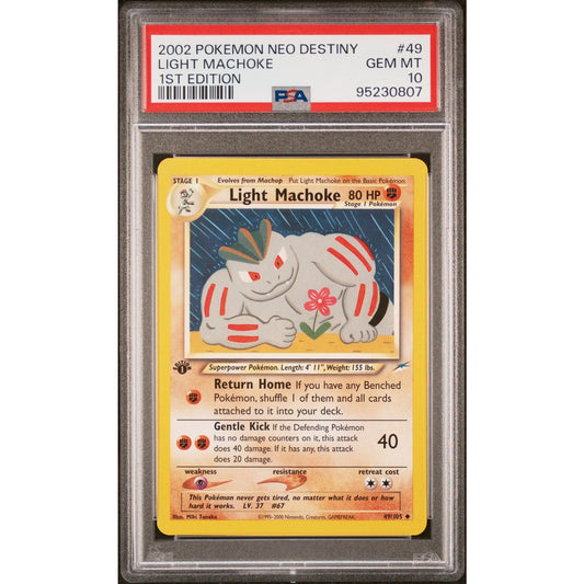 PSA 10 MINT Light Machoke 1st Edition 49/105 Pokémon Neo Destiny (CGC/BGS)