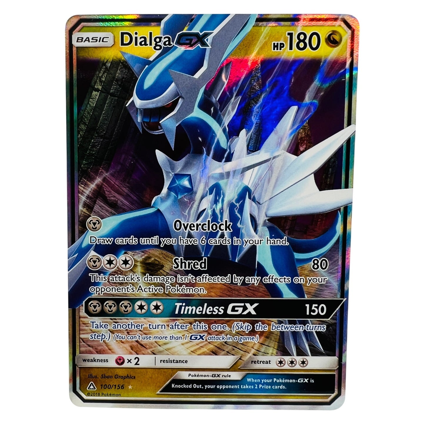 Pokémon Dialga GX 100/156 Ultra Prism Pokemon 2018 Holo Foil Rare Card NM