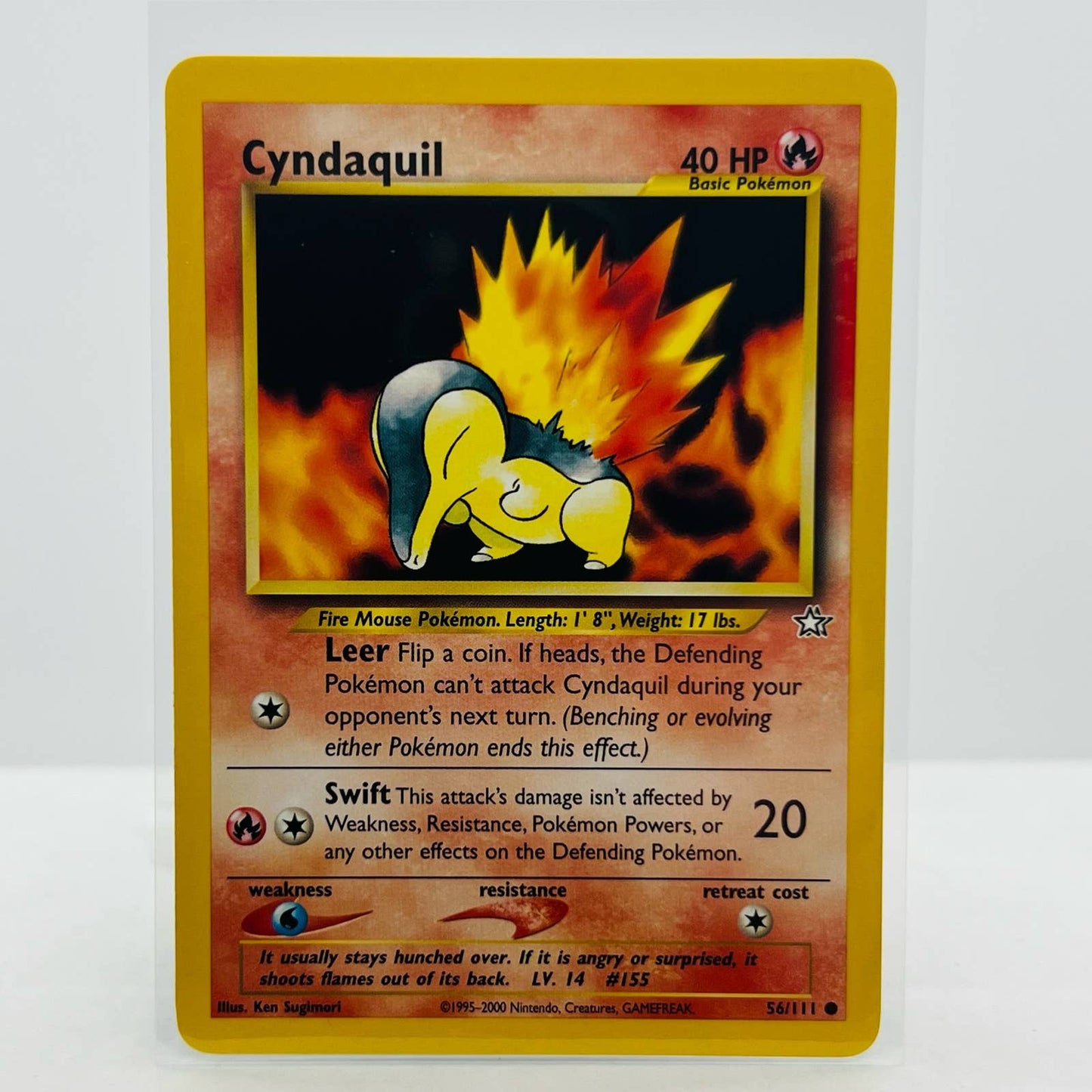 Pokémon Cyndaquil 56/111 Neo Genesis Unlimited WOTC Pokemon Common Card NM-MT