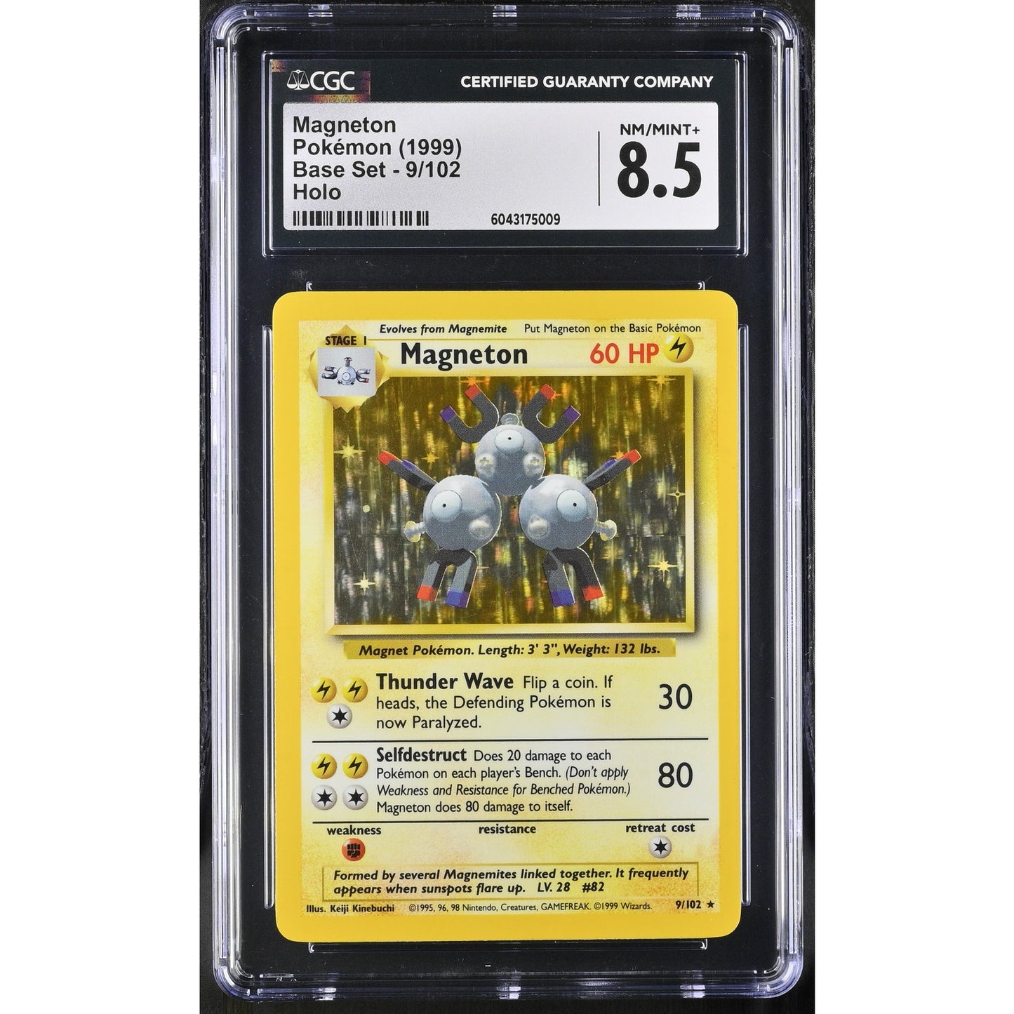 CGC 8.5 NM/MINT+ Magneton 3/102 Pokemon 1999 Unlimited Base Set Holo (PSA/BGS)