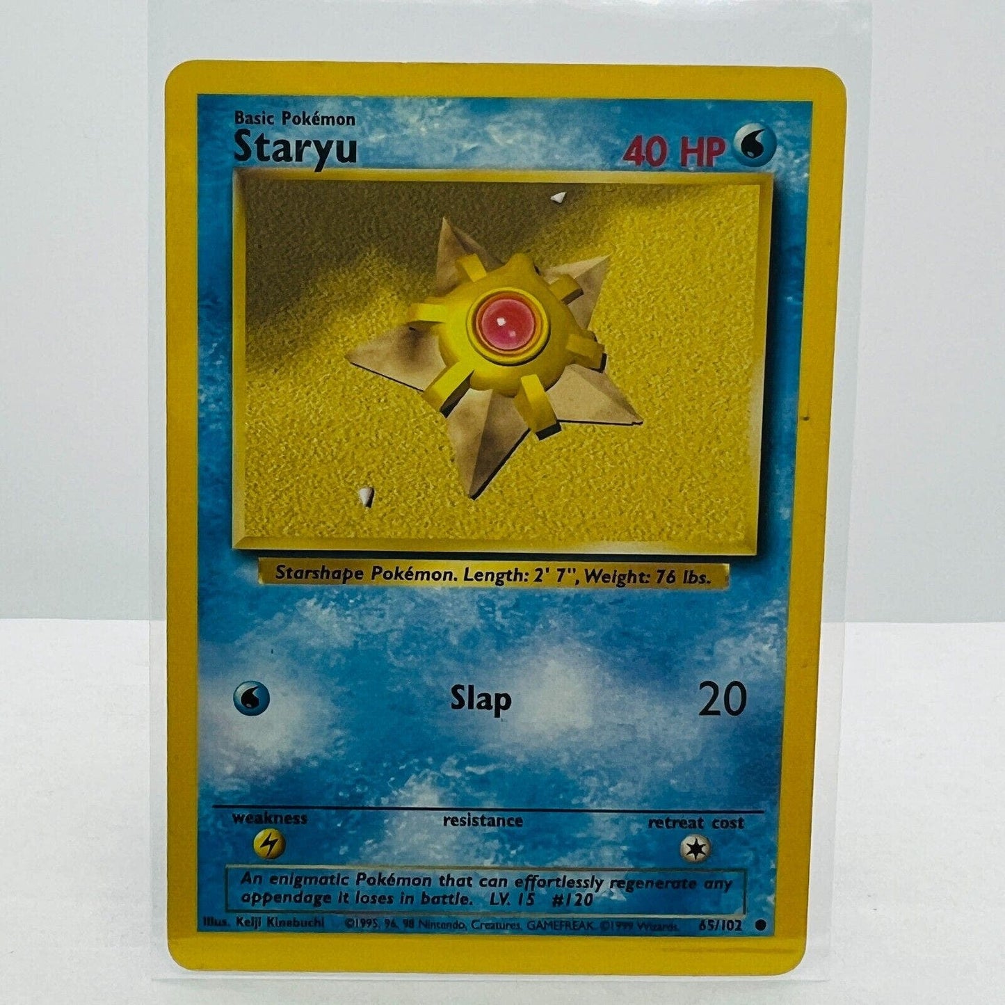 Pokémon Staryu 65/102 Base Set Unlimited Pokemon 1999 WOTC Common Card LP-NM