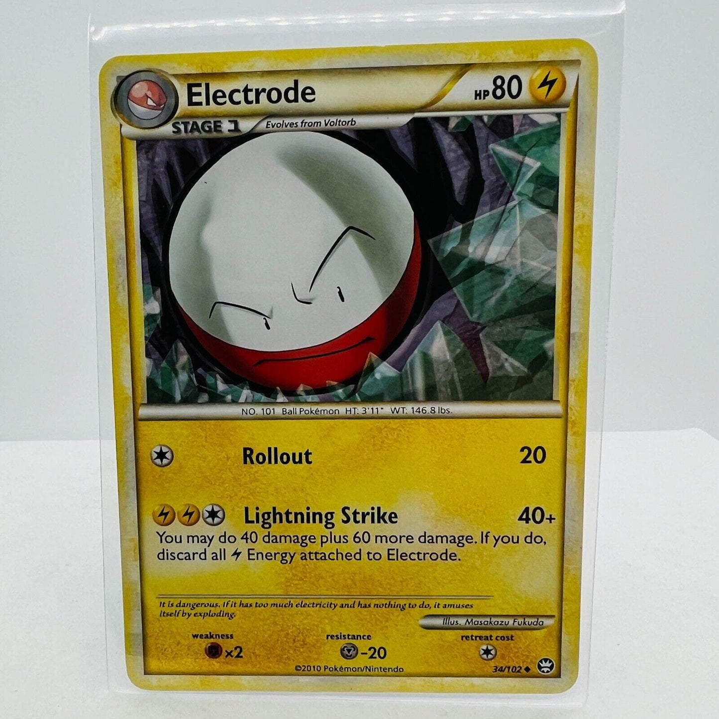 Pokémon Electrode 34/102 HeartGold SoulSilver 2010 Triumphant Uncommon Card LP