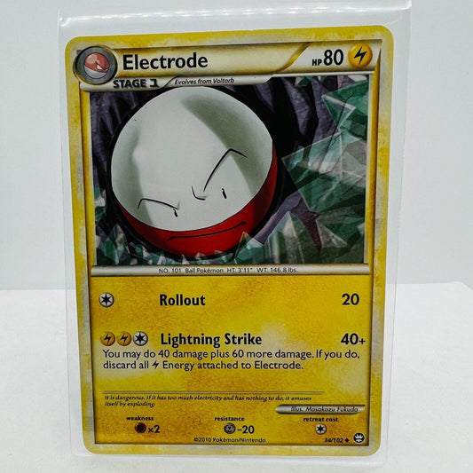 Pokémon Electrode 34/102 HeartGold SoulSilver 2010 Triumphant Uncommon Card LP