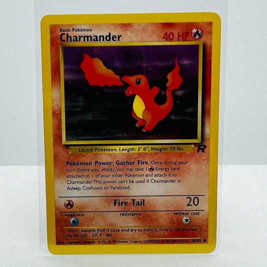 Pokémon Charmander 50/82 Team Rocket 2000 WOTC Unlimited Common Card NM-MT