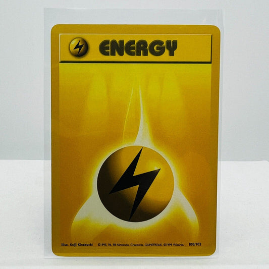 Pokémon Electric Energy 100/102 Base Set Unlimited Pokemon 1999 Common Card NM