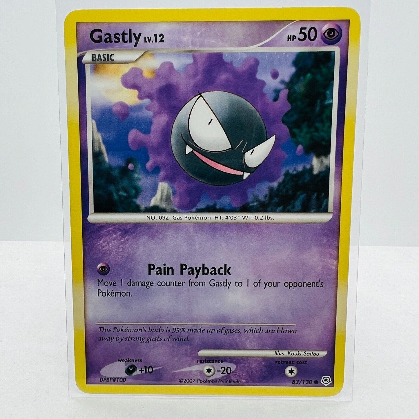 Pokémon Gastly LV.12 82/130 Diamond & Pearl 2007 Pokemon Common Card MP-LP