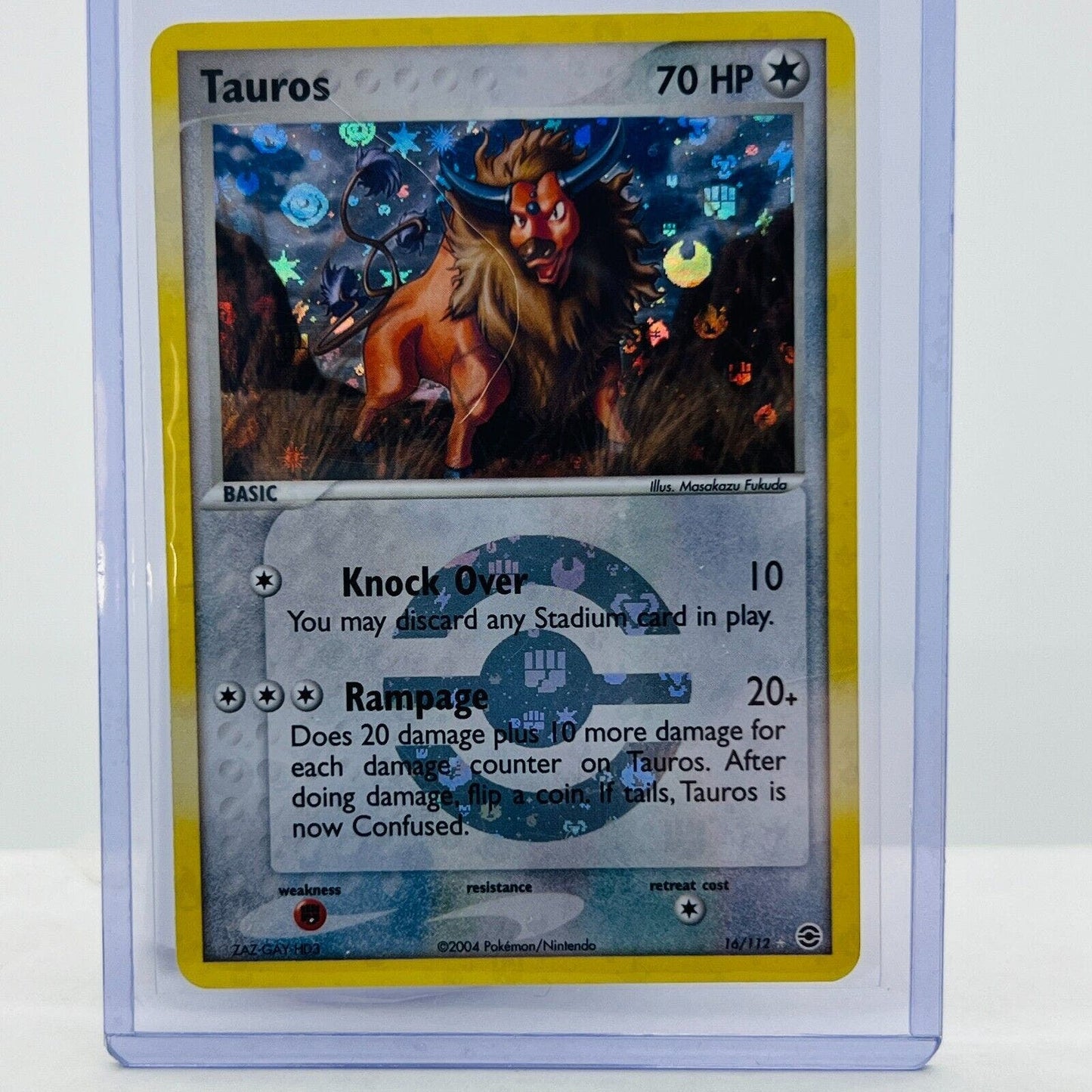 Pokémon Tauros 16/112 EX Fire Red & Leaf Green Pokémon Reverse Holo Rare MP-LP