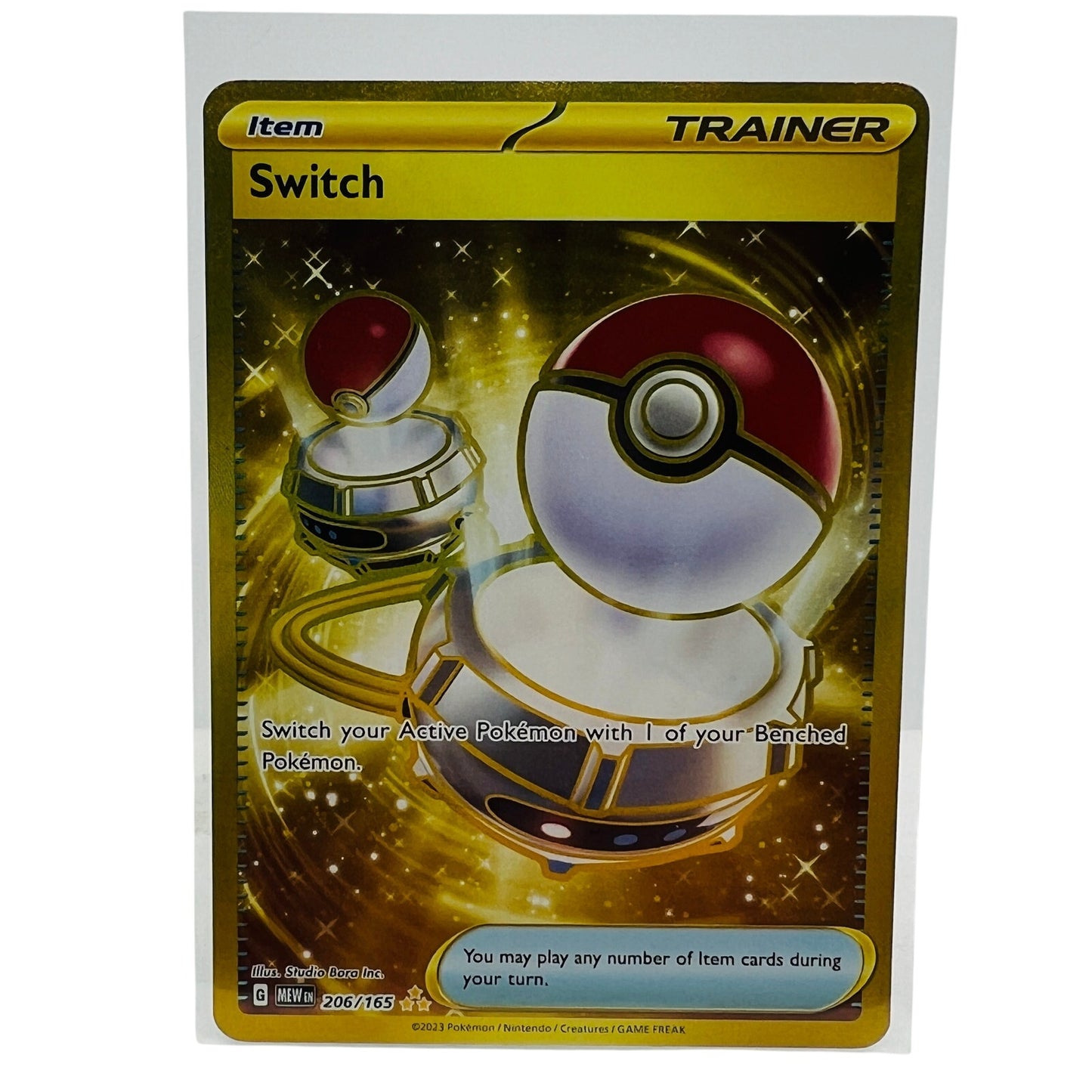 Pokémon Switch 206/165 Scarlet & Violet 151 2023 Gold Holo Secret Rare NM-MT