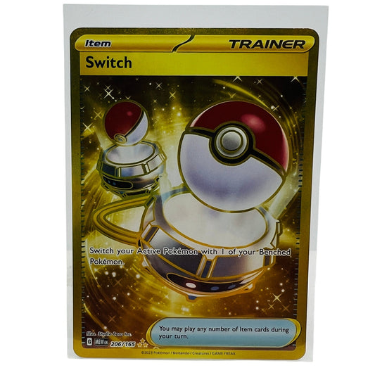 Pokémon Switch 206/165 Scarlet & Violet 151 2023 Gold Holo Secret Rare NM-MT