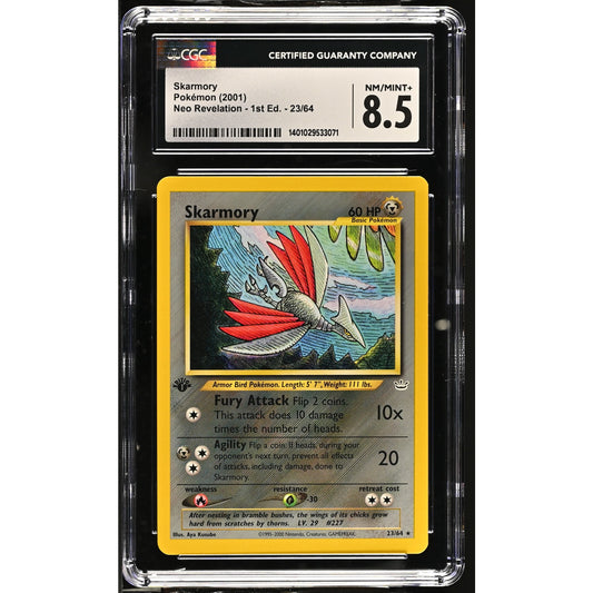 CGC 8.5 NM/MINT+ Skarmory 1st Edition 23/66 Pokemon Neo Revelation (PSA/BGS)