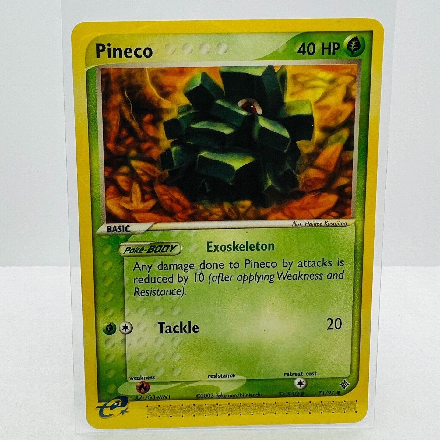 Pokémon Pineco 71/97 EX Dragon 2003 E Reader Pokemon Common Card LP-EX