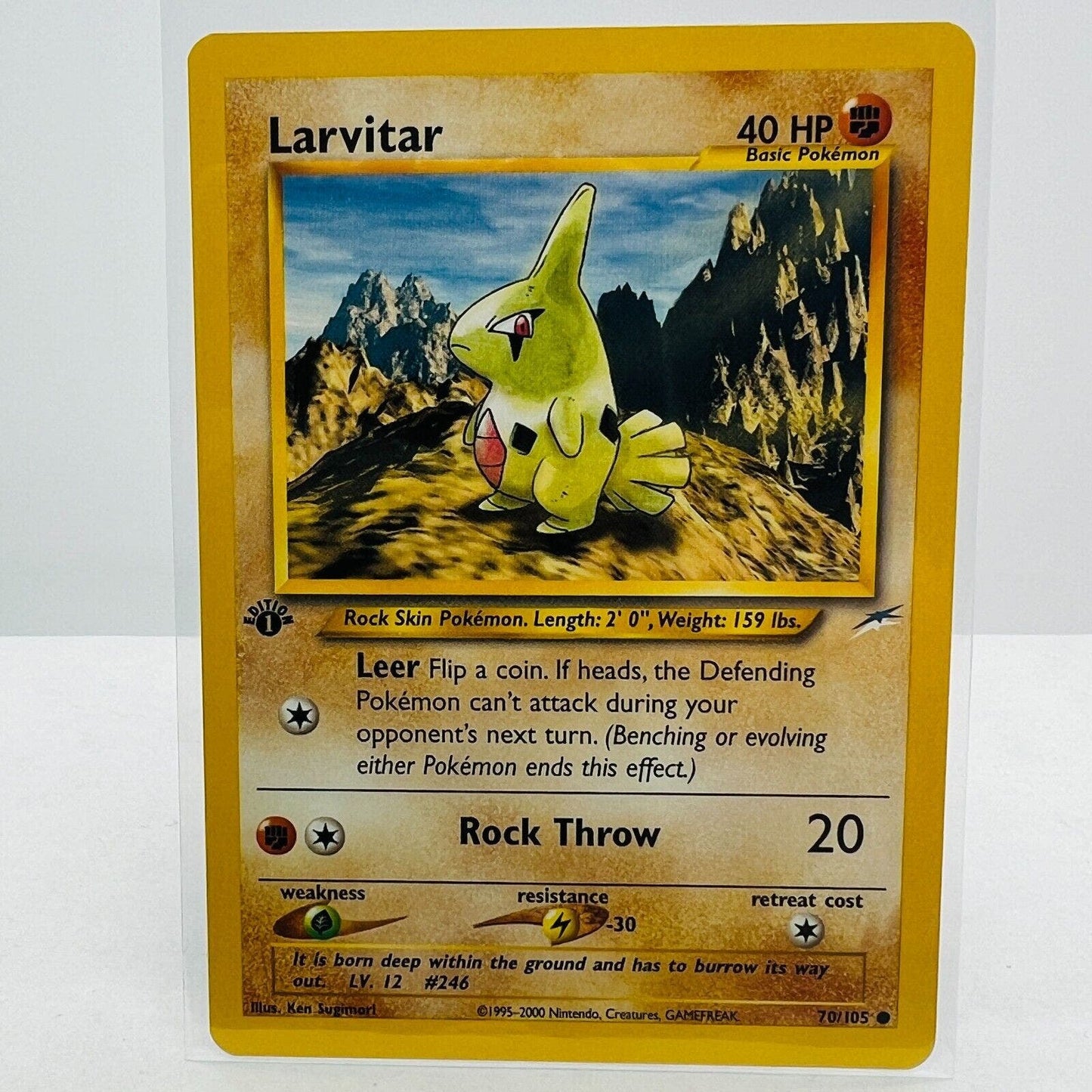 Pokémon Larvitar 1st Edition 70/105 Neo Destiny WOTC Pokemon Common Card NM-MT