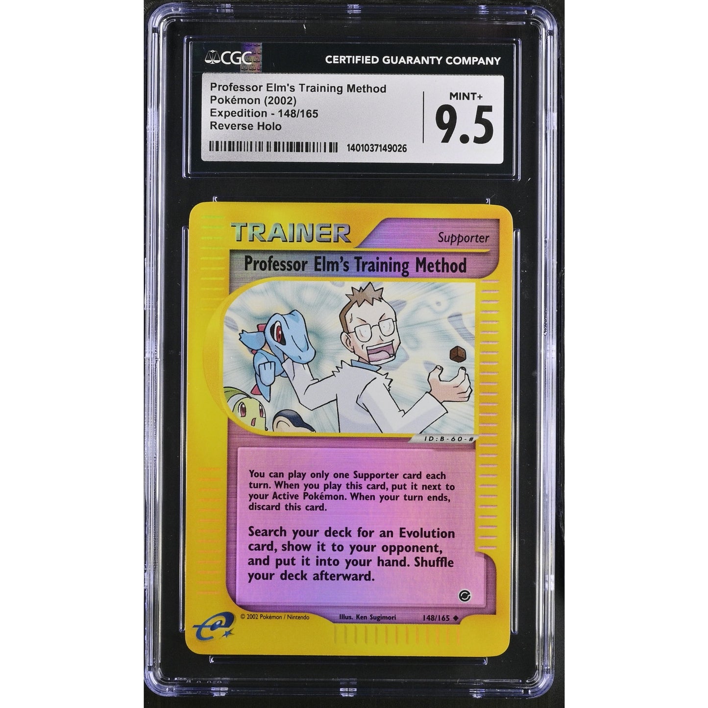 CGC 9.5 MINT Professor Elm's Training Method 148/165 Expedition Reverse(PSA/BGS)