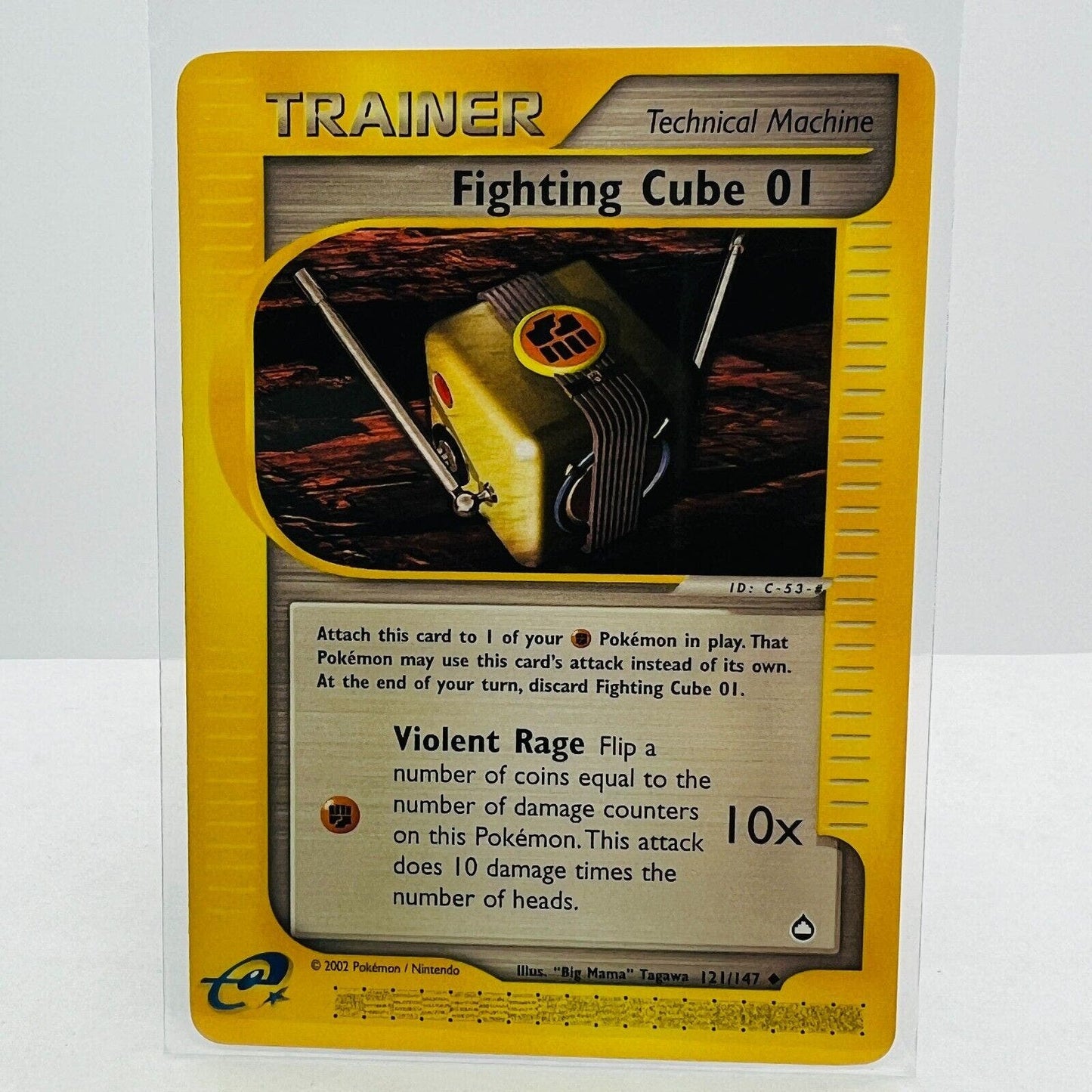 Pokémon Fighting Cube 01 121/147 Aquapolis WOTC Pokemon Uncommon Card NM-MT