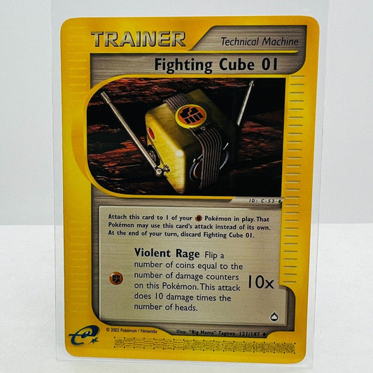 Pokémon Fighting Cube 01 121/147 Aquapolis WOTC Pokemon Uncommon Card NM-MT