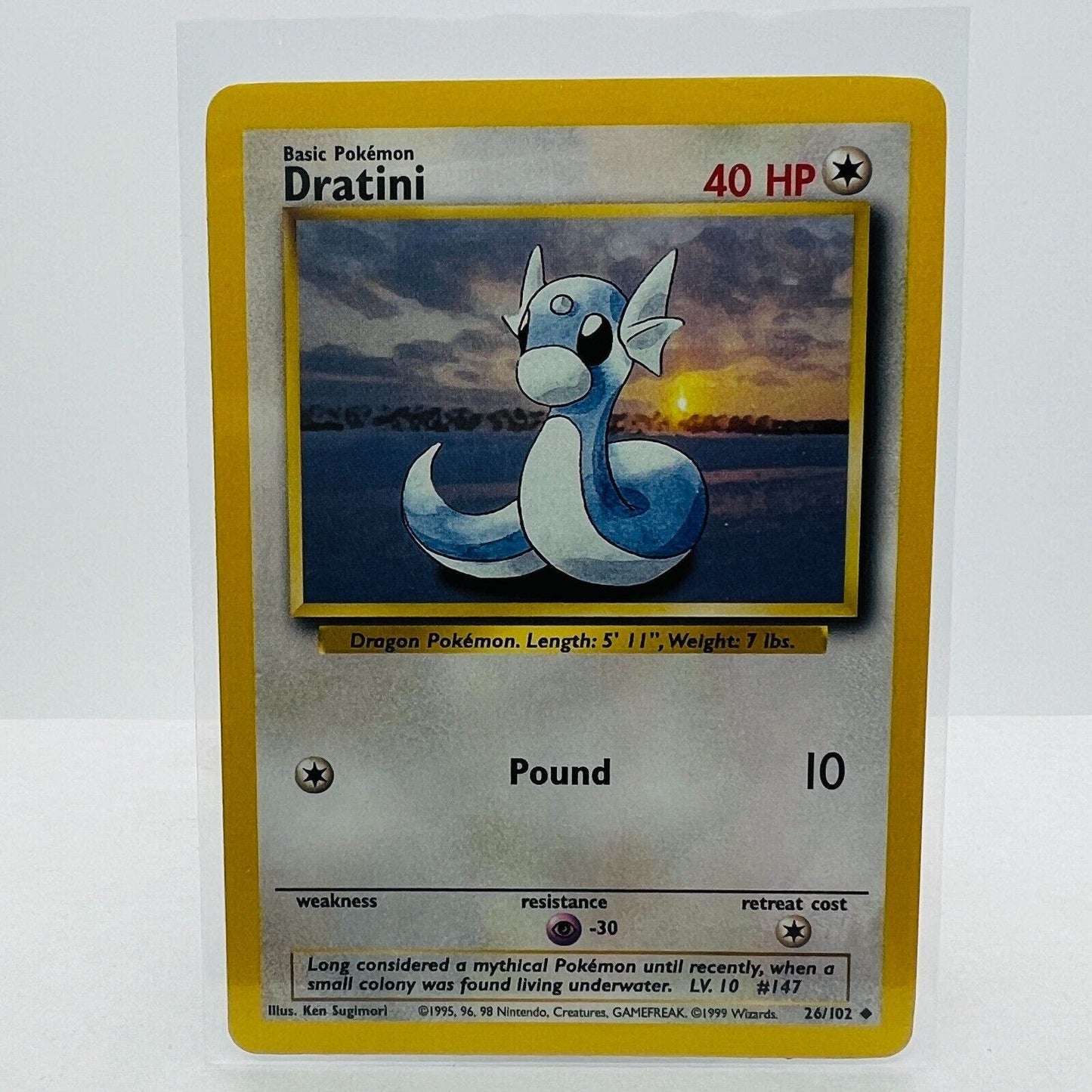 Pokémon Dratini 26/102 Base Set Unlimited Pokemon 1999 WOTC Common Card NM-MT