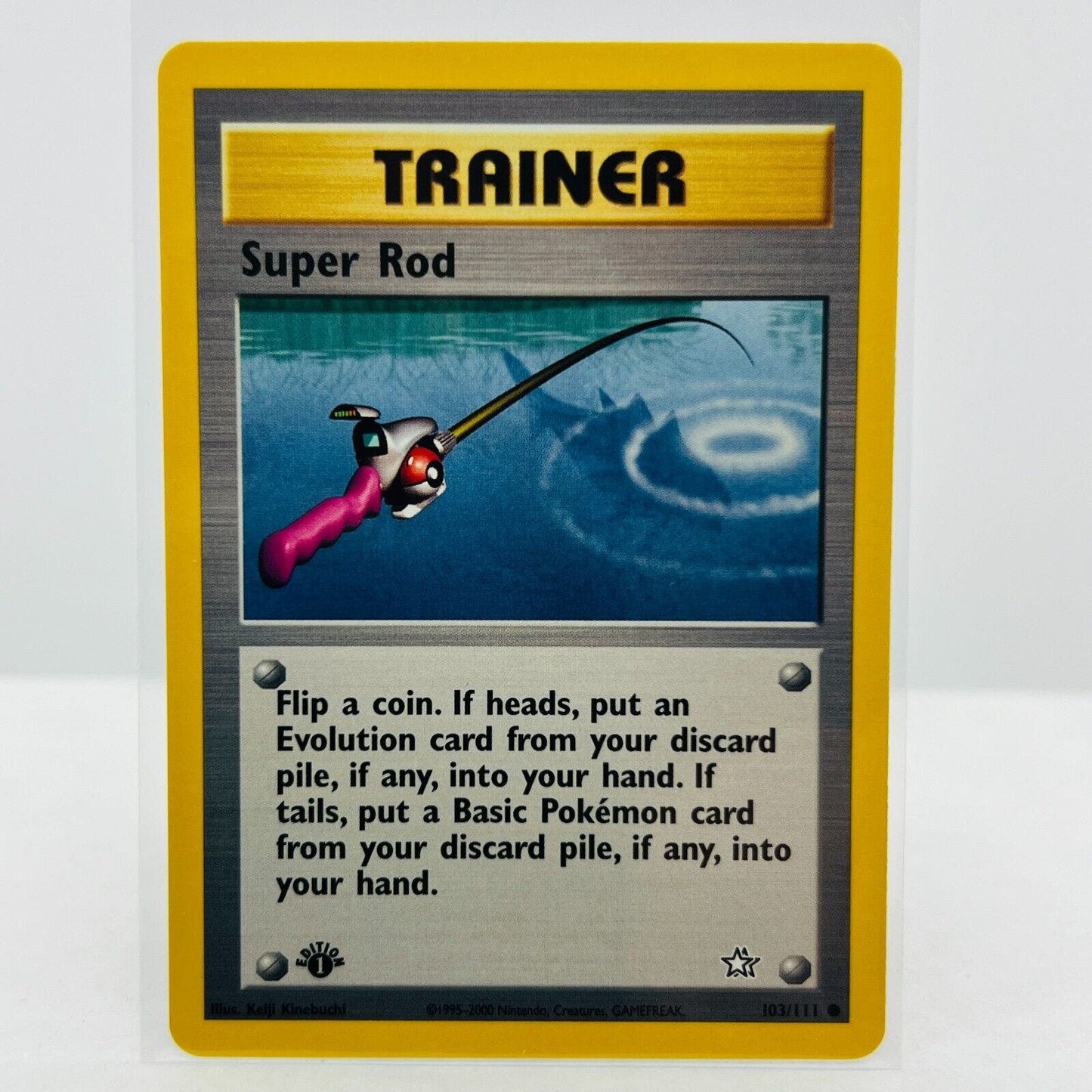 Pokémon Super Rod 1st Edition 103/111 Neo Genesis WOTC Trainer Card NM-MT