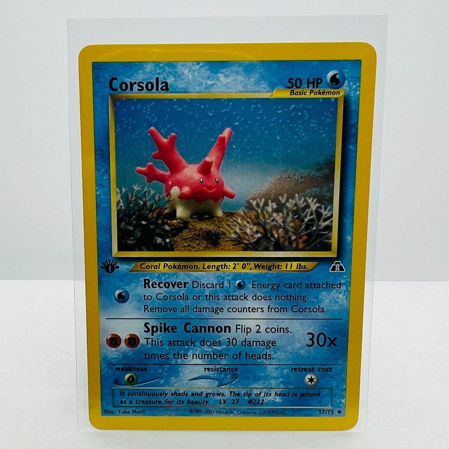 Pokémon Corsola 1st Edition 37/75 Neo Discovery WOTC Uncommon Card NM-MT