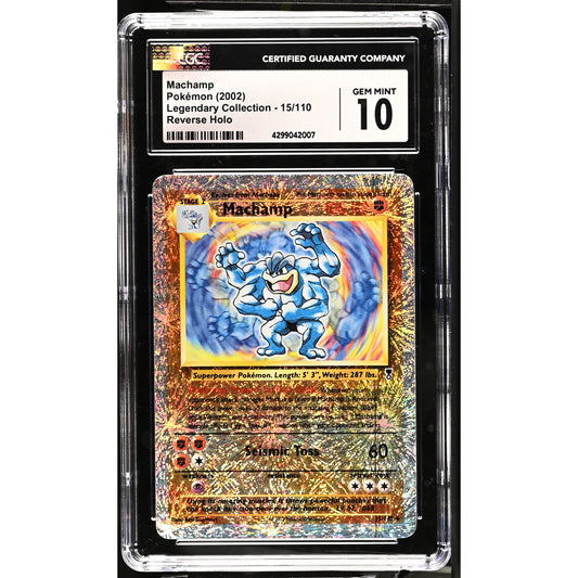 CGC 10 GEM MINT Machamp 15/110 Pokémon Legendary Collection Reverse (PSA/BGS)