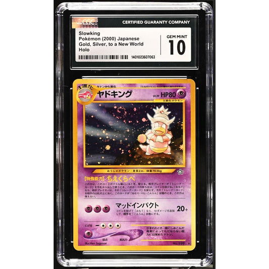 CGC 10 GEM MINT Slowking Japanese Gold Silver New World Genesis (PSA/BGS) Swirl