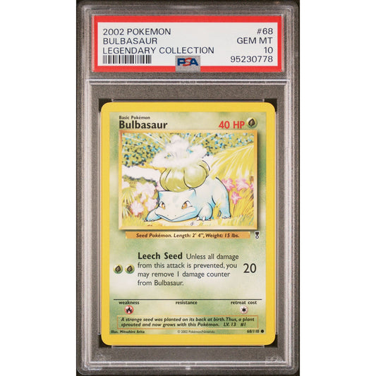 PSA 10 GEM MINT Bulbasaur 68/110 Pokémon Legendary Collection Reverse (CGC/BGS)