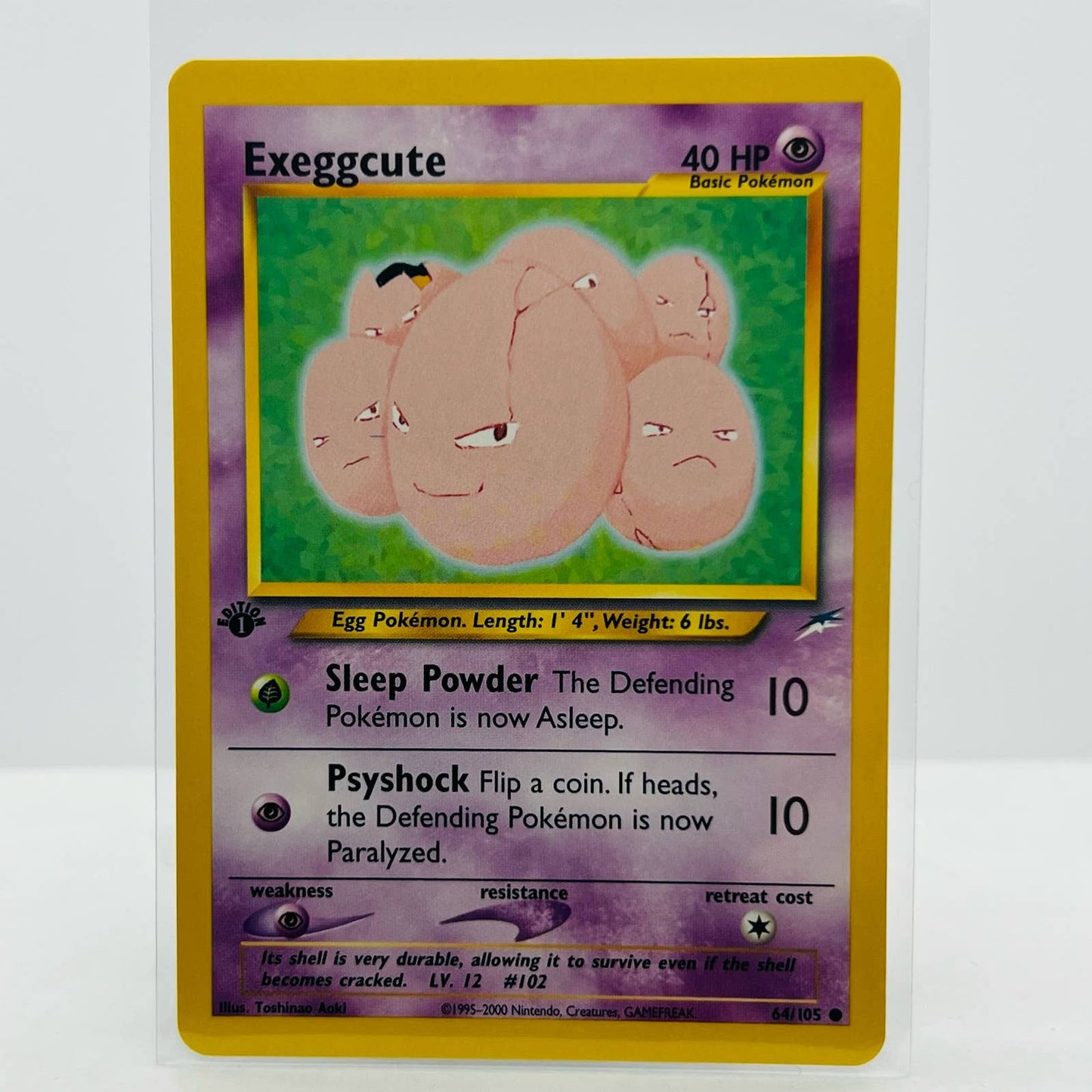 Pokémon Exeggcute 1st Edition 64/105 Neo Destiny WOTC Pokemon Commno Card NM-MT