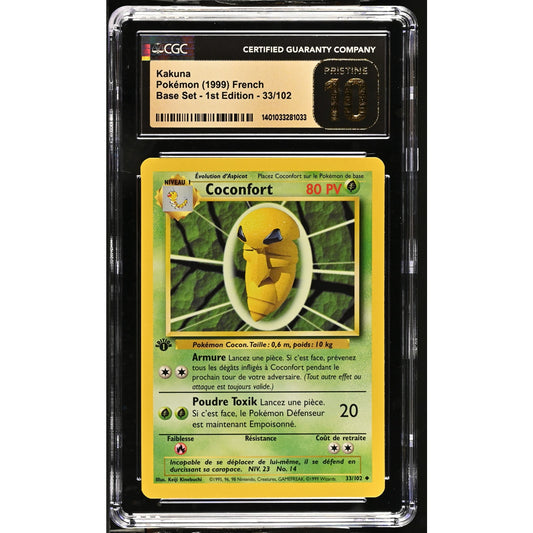 CGC 10 PRISTINE Kadabra (Coconfort) 1st Edition 33/102 French Base Set (PSA/BGS)