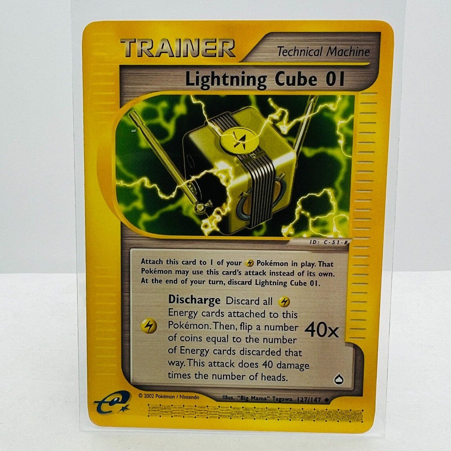 Pokémon Lightning Cube 01 127/147 Aquapolis Pokemon Uncommon Card NM-MT