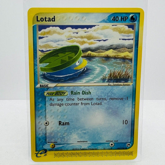 Pokémon Lotad 66/100 EX Sandstorm E Reader Pokemon Common Card LP-EX