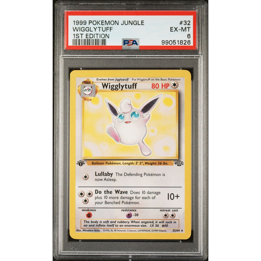 PSA 6 EX-MINT Wigglytuff 1st Edition 32/64 Pokémon Jungle Non Holo (CGC/BGS)