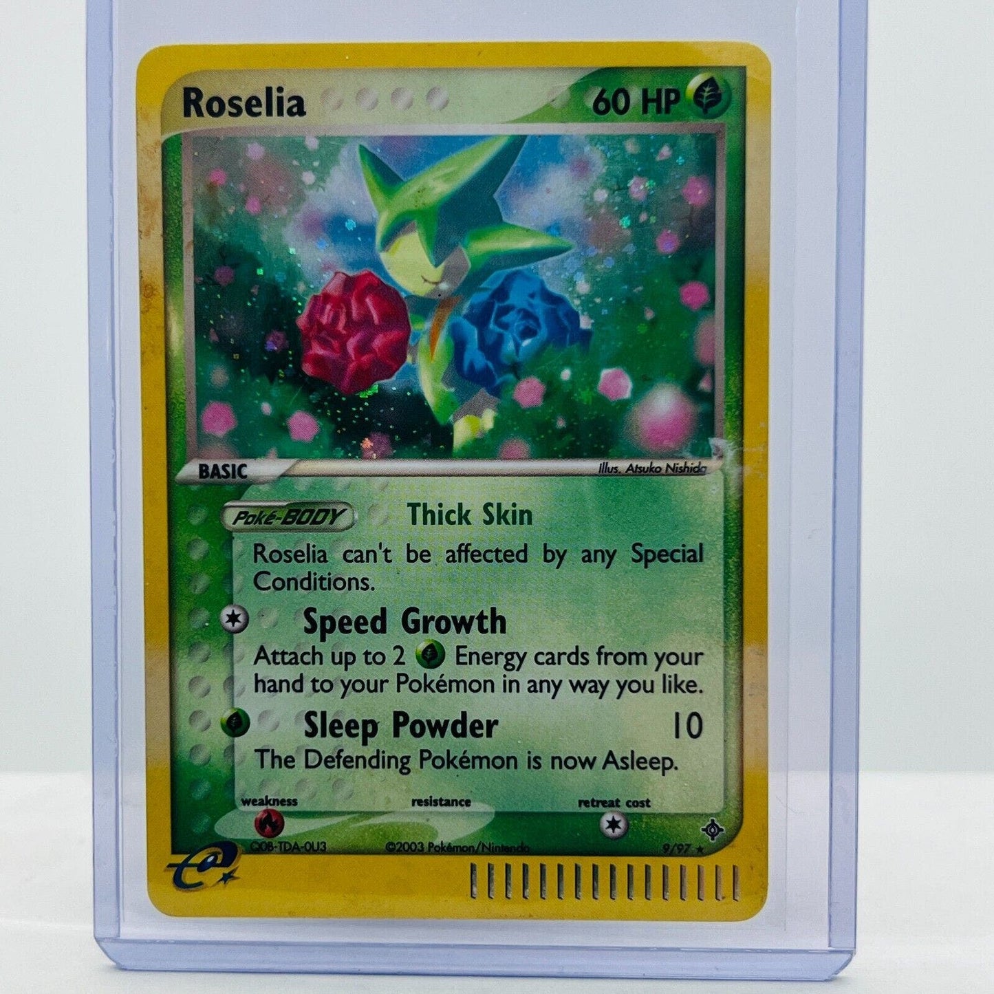 Pokémon Roselia 9/97 EX Dragon Pokémon 2003 E Reader Holo Rare HP-LP