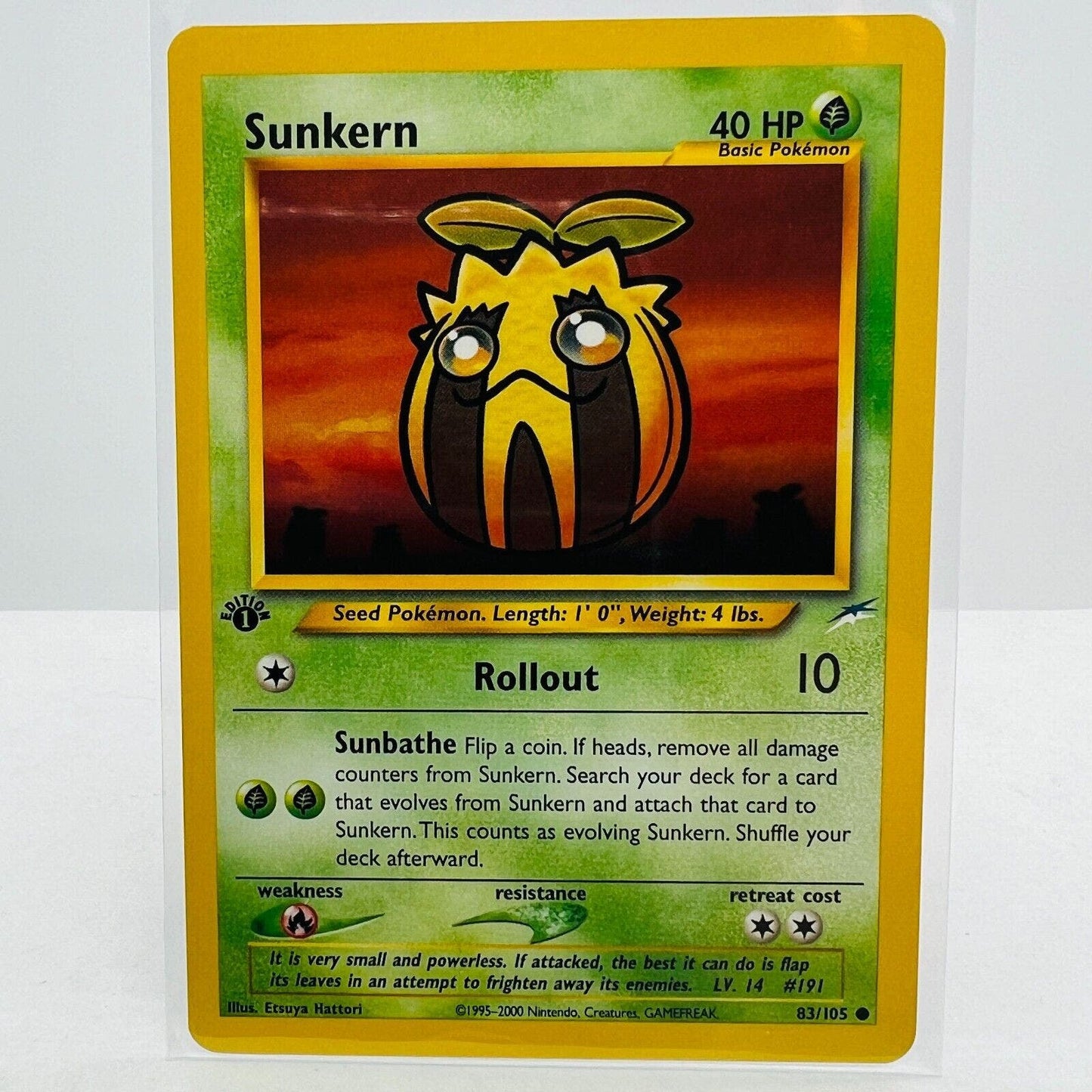 Pokémon Sunkern 1st Edition 83/105 Neo Destiny WOTC Pokemon Common Card NM-MT