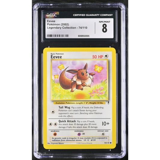 CGC 8 NM/MINT Eevee 74/110 Pokémon 2002 Legendary Collection Common (PSA/BGS)