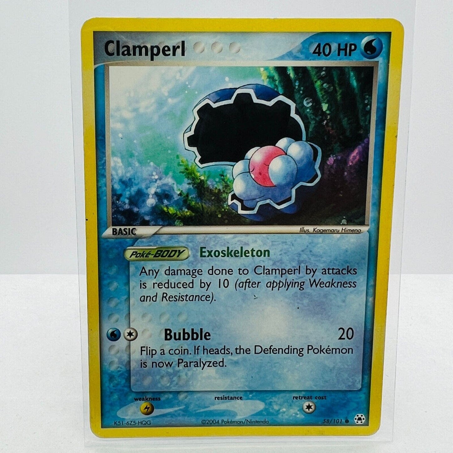 Pokémon Clamperl 58/101 EX Hidden Legends 2004 Pokemon Common Card MP