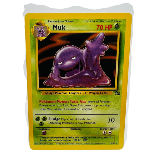 Pokémon Muk 28/62 Fossil Unlimited Pokemon 1999 Non Holo Rare Card LP-EX