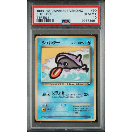 PSA 10 GEM MINT Shellder Japanese Vending Series 1998 Pocket Monsters (CGC/BGS)