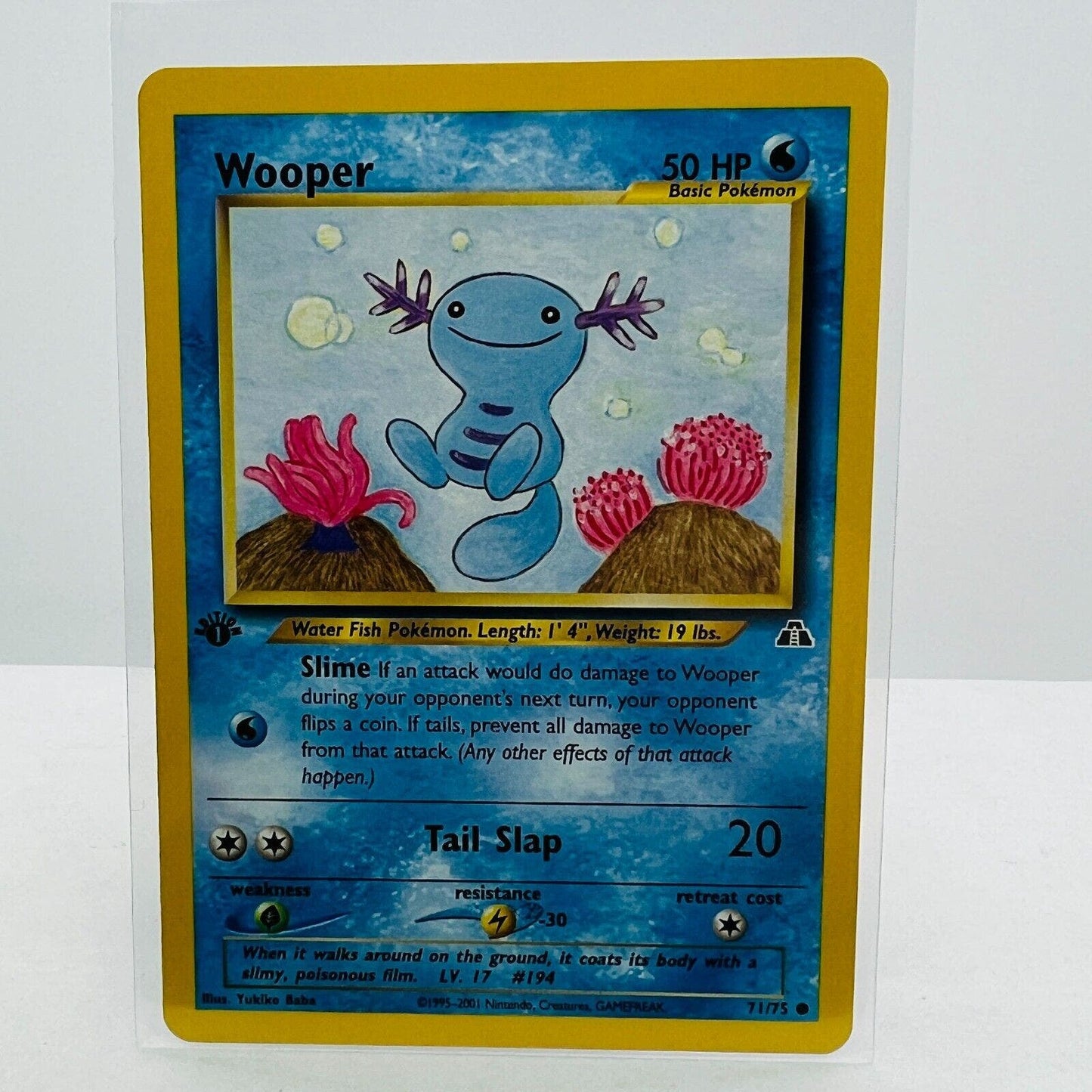 Pokémon Wooper 1st Edition 71/75 Neo Discovery WOTC Pokemon Common Card NM-MT