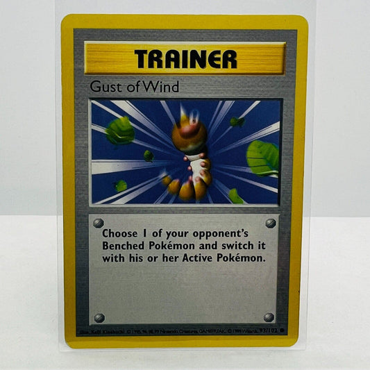 Pokémon Gust of Wind 93/102 Base Set Shadowless Pokemon 1999 WOTC Common Card MP