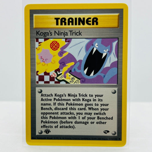 Pokémon Koga's Ninja Trick 1st Edition 115/132 Gym Challenge Uncommon Card NM-MT