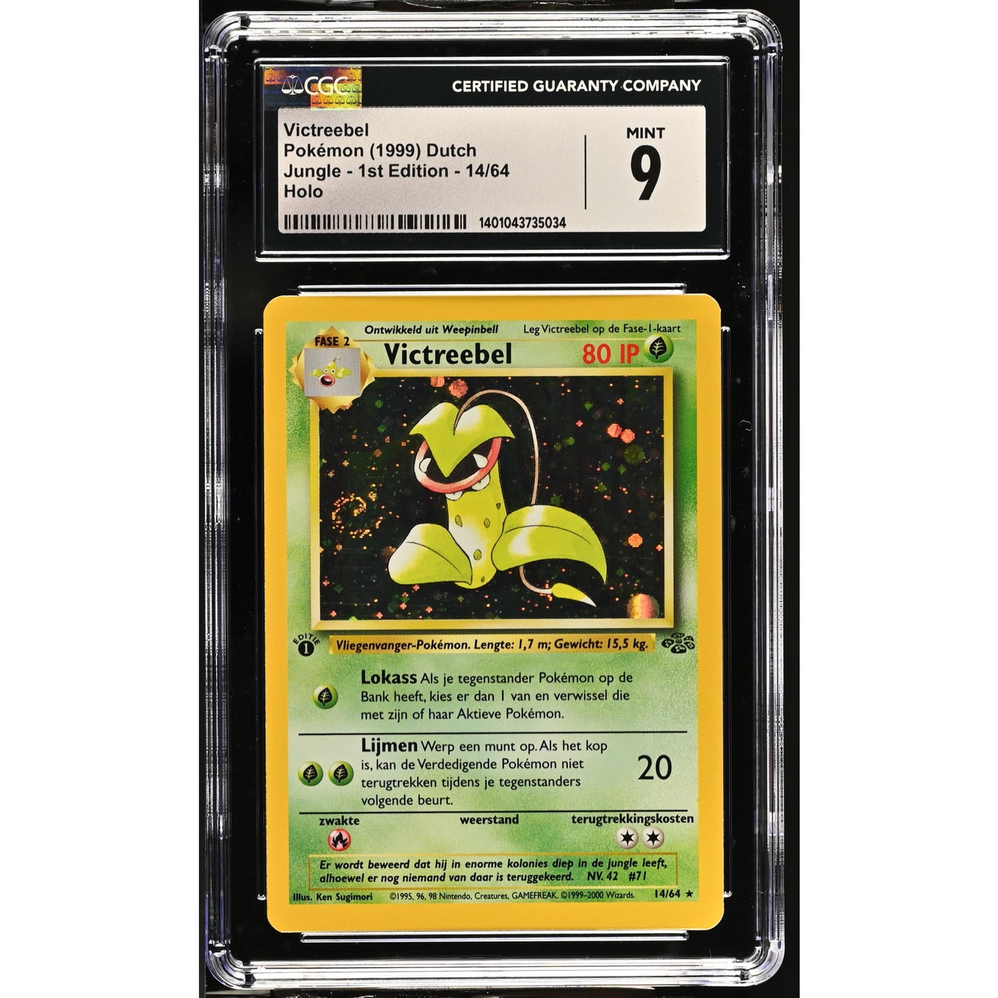 CGC 9 MINT Victreebel 1st Edition 14/64 Pokémon Dutch Jungle (PSA/BGS) Pop 2