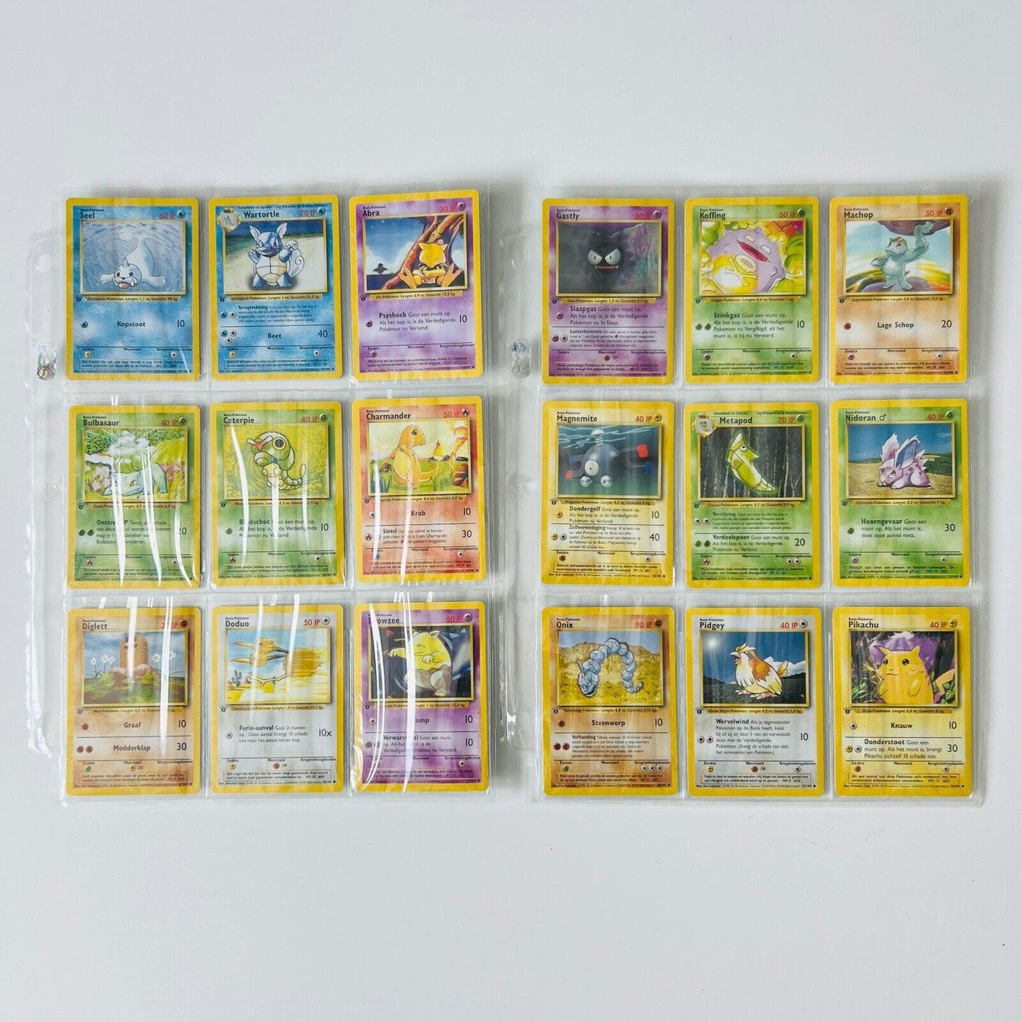 Pokémon 1st Edition Base Set Complete Uncommon Common Dutch 70 Cards NM-MINT