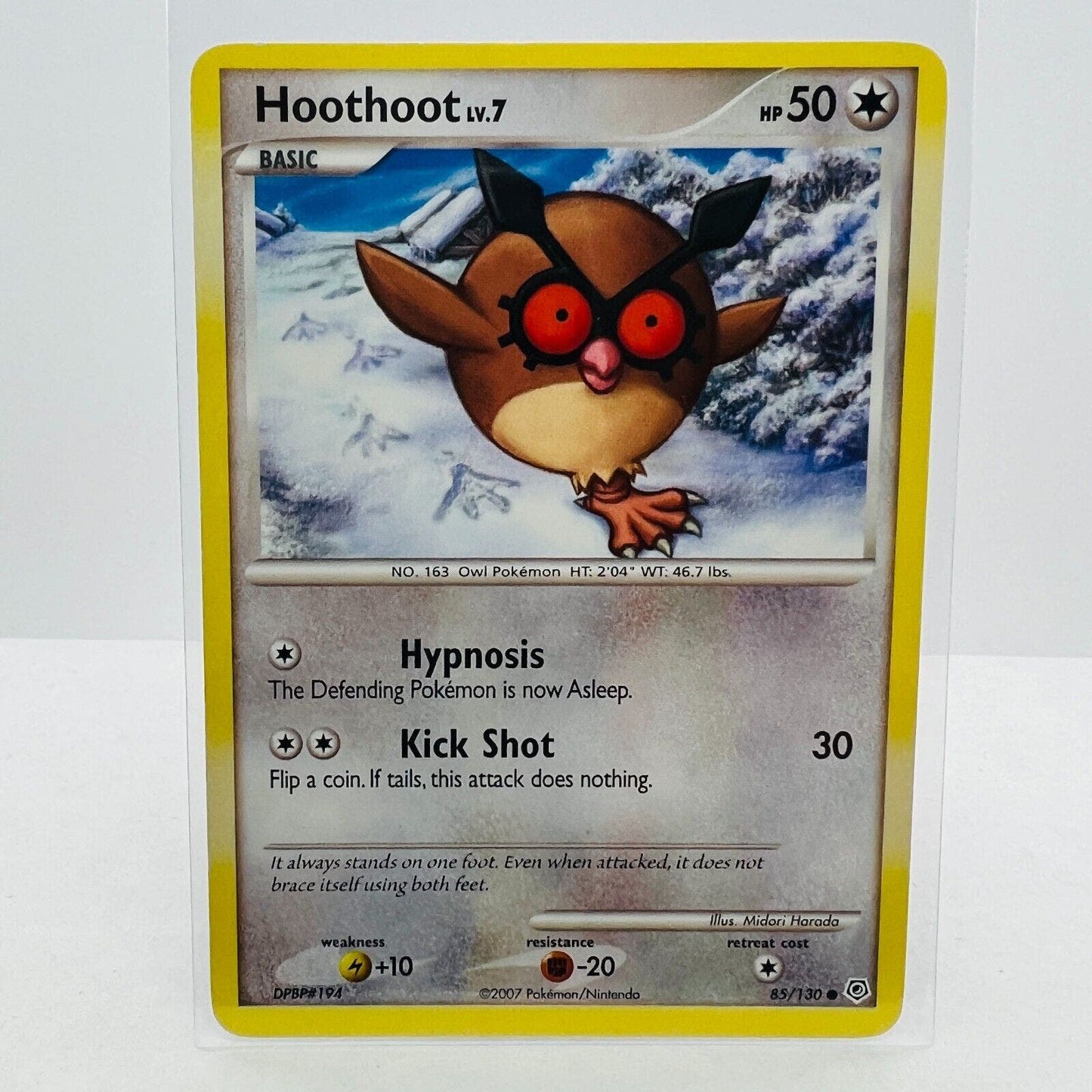 Pokémon Hoothoot LV.7 85/130 Diamond & Pearl 2007 Pokemon Common Card MP