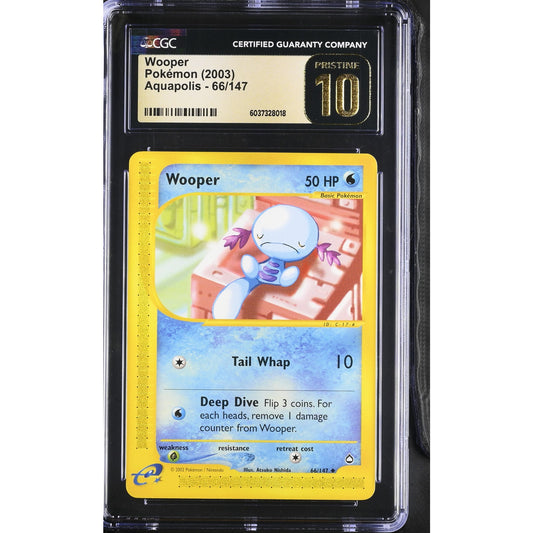 CGC 10 GEM MINT Growlithe 51/147 Pokémon Aquapolis 2003 Non Holo (PSA/BGS) Pop 1