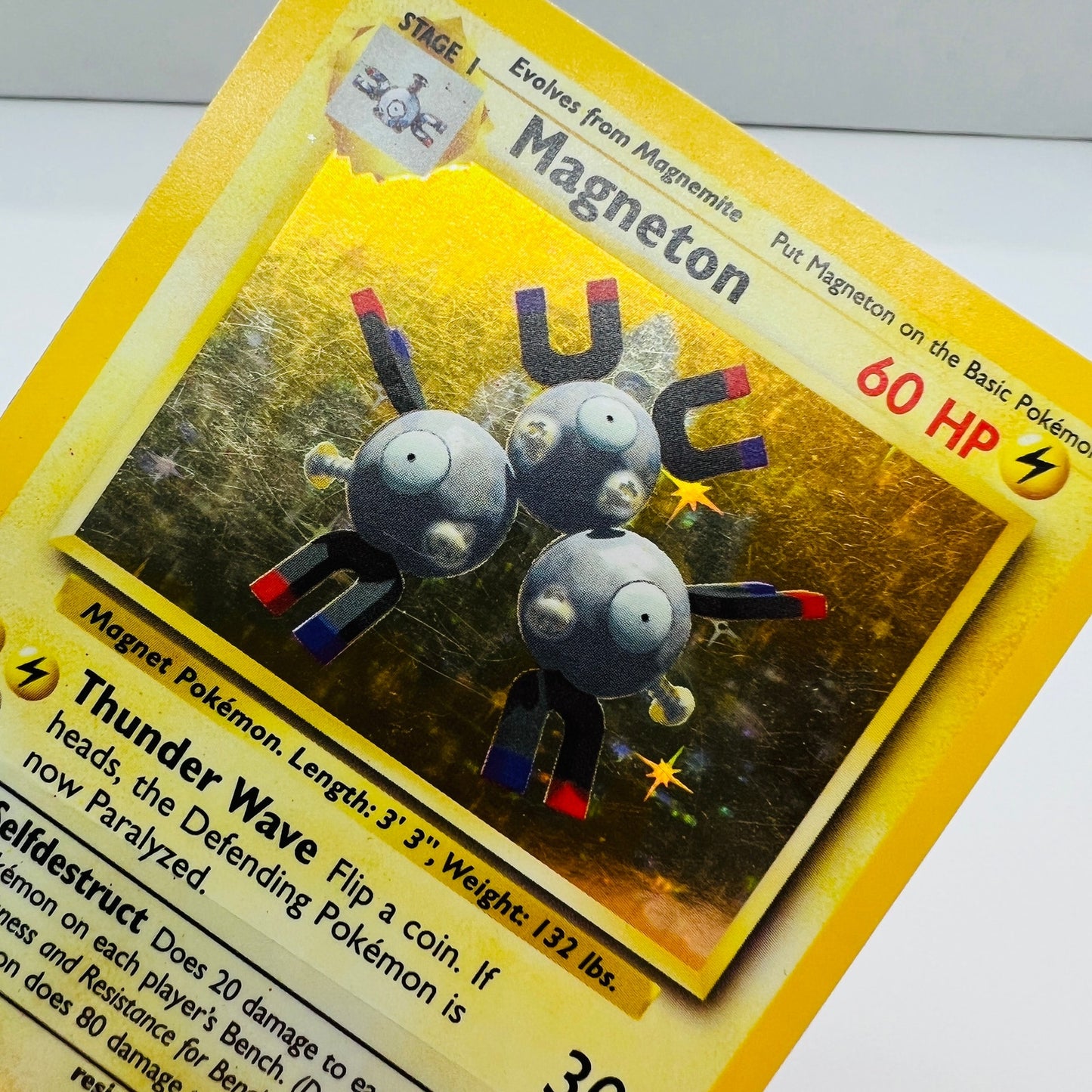 Pokémon Magneton 9/102 Base Set Unlimited Pokemon 1999 Holo Foil Card PL-MP