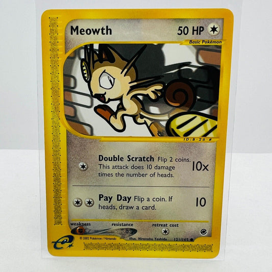 Pokémon Meowth 121/165 Expedition E-Reader Series Pokemon Common Card NM-MT