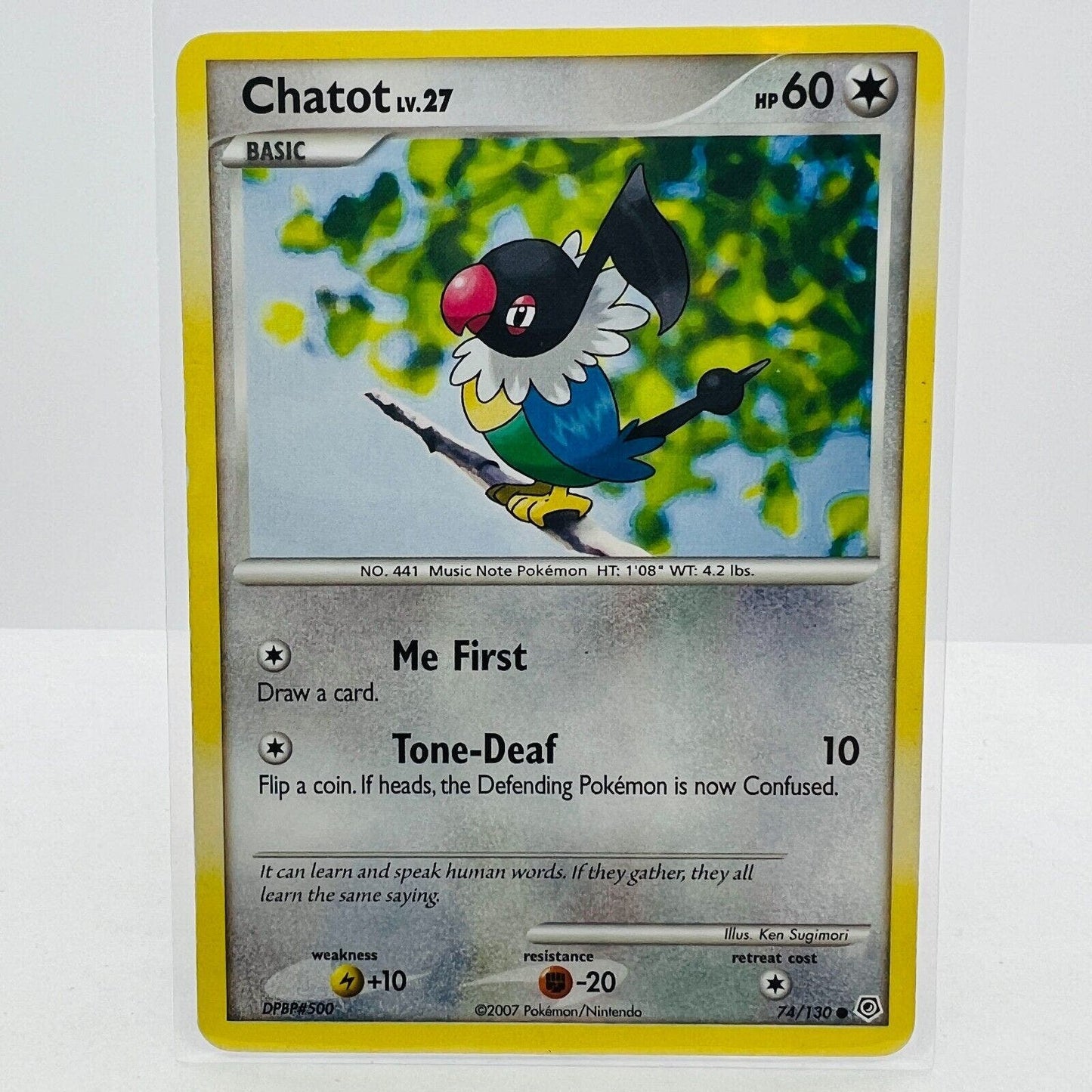 Pokémon Chatot LV.27 74/130 Diamond & Pearl 2007 Pokemon Common Card LP