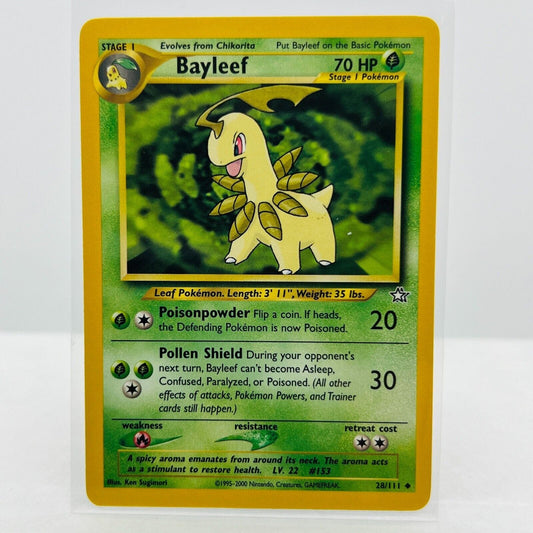 Pokémon Bayleef 28/111 Neo Genesis Unlimited WOTC Pokemon Uncommon Card NM-MT